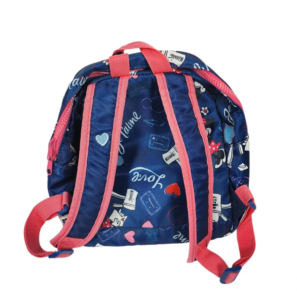 Disney Parks Minnie‎ Mouse Backpack Blue Red XOXO Love Pattern Luggage Tag
